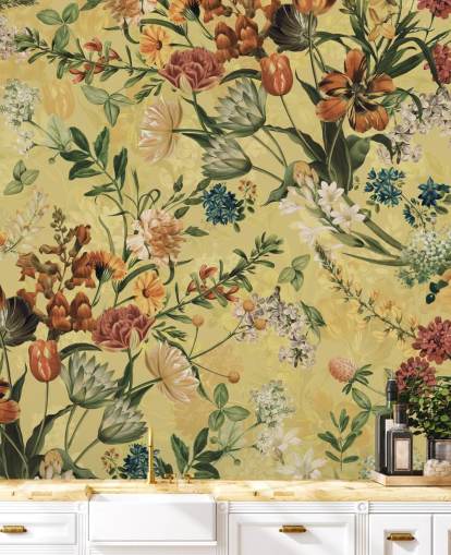 papier peint floral country