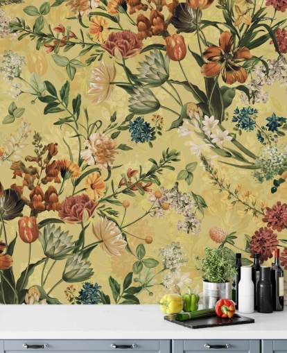 papier peint floral country