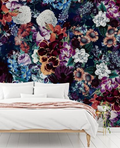 dark floral wallpaper