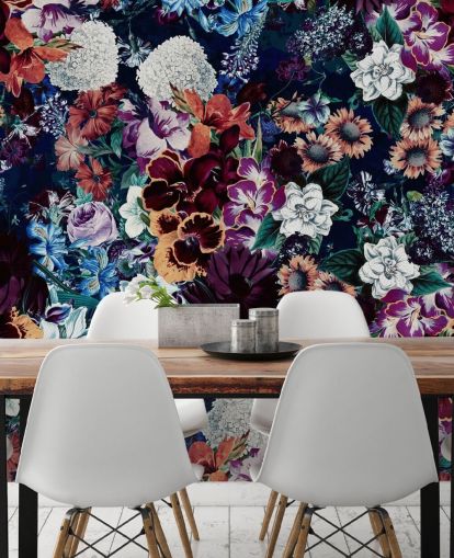 dark floral wallpaper