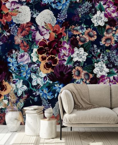 mørk floral tapet mørk floral tapet