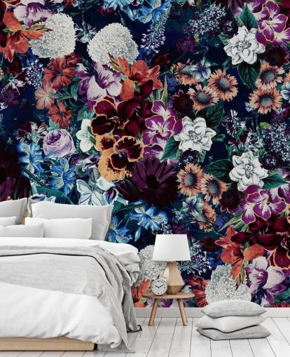 dark floral wallpaper