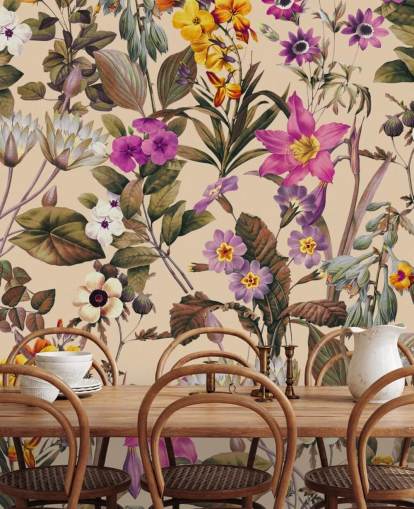 mooie bloemen behang