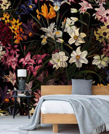 dark floral wallpaper
