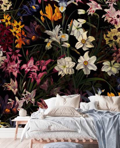 dark floral wallpaper