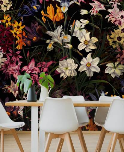 dark floral wallpaper