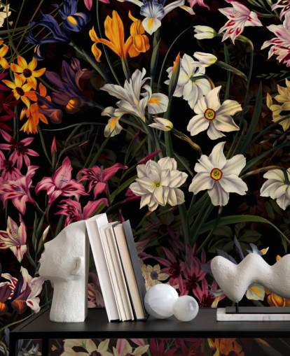 dark floral wallpaper