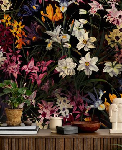 mörk blommig tapet mörk blommig tapet