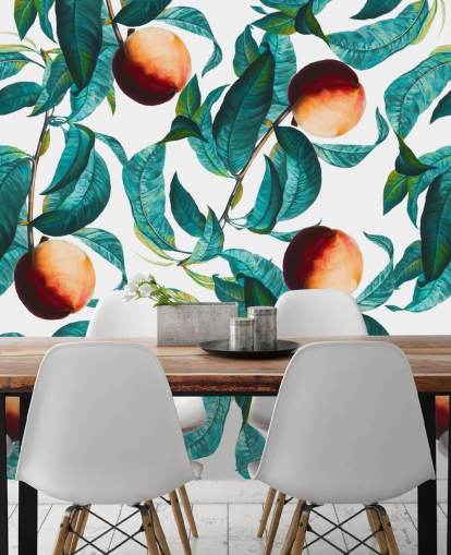 peaches and leaves wallpaper peaches and leaves wallpaper