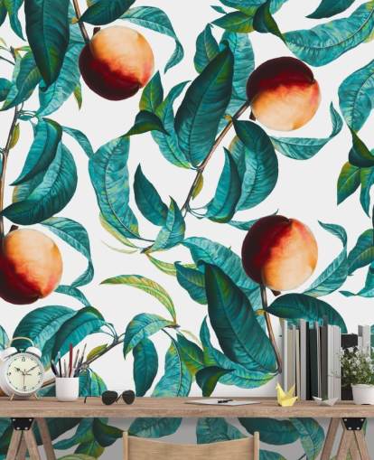 peaches and leaves wallpaper peaches and leaves wallpaper