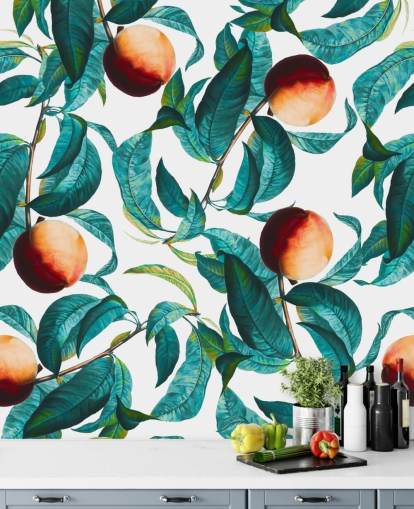 peaches and leaves wallpaper peaches and leaves wallpaper