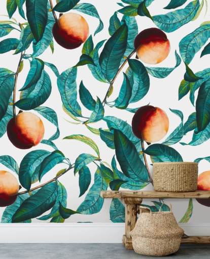 peaches and leaves wallpaper peaches and leaves wallpaper