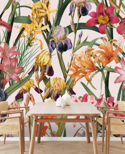 tropisch bloemenbehang