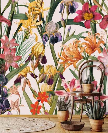 tropisk floral tapet