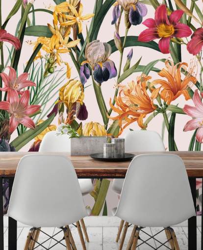 tropical floral wallpaper