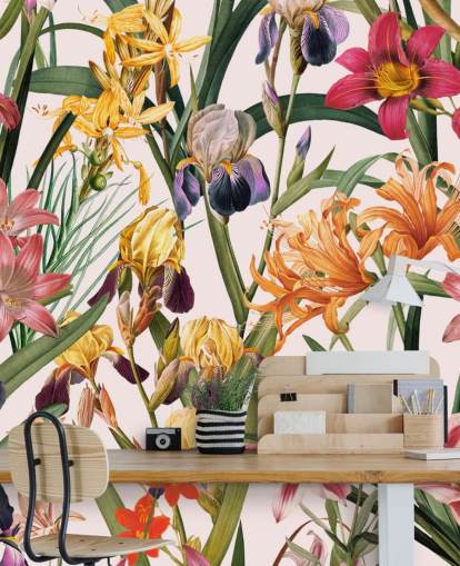 tropical floral wallpaper
