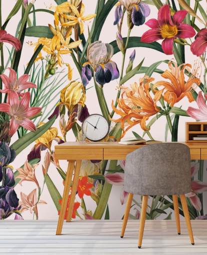 papel de parede floral tropical papel de parede floral tropical