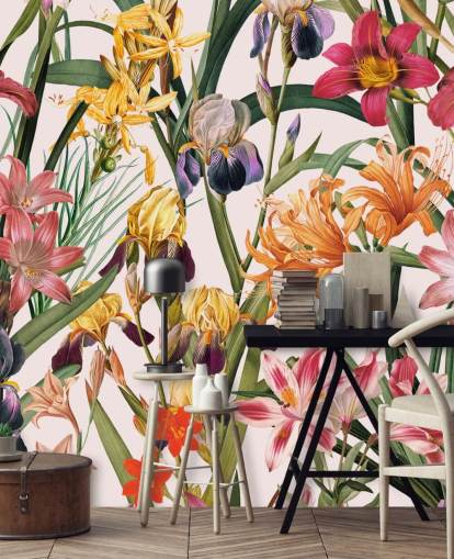 tropical floral wallpaper