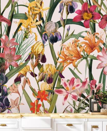 tropisk blomstret tapet tropisk blomstret tapet