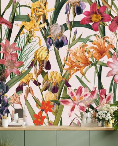 tropical floral wallpaper