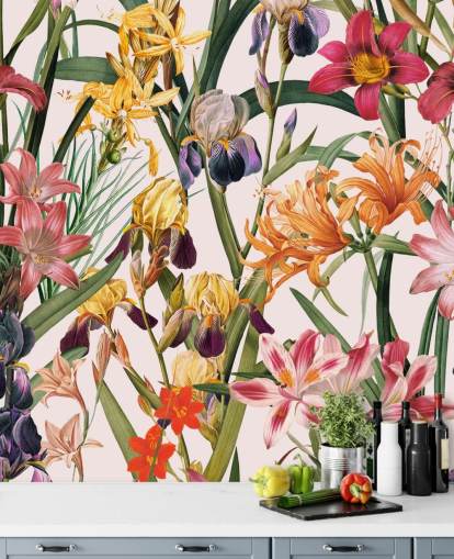 tropisk blomstret tapet tropisk blomstret tapet