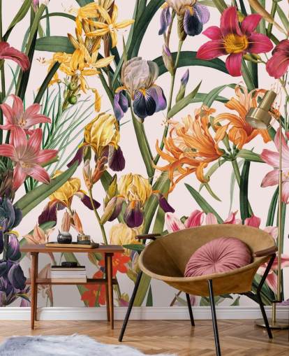 tropisch bloemenbehang