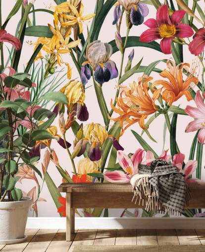 tropisch bloemenbehang
