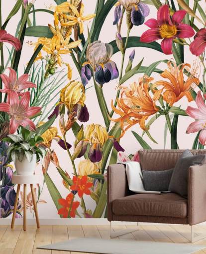 tropical floral wallpaper