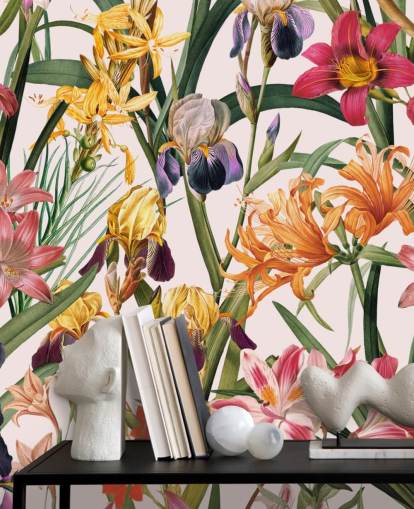 tropical floral wallpaper