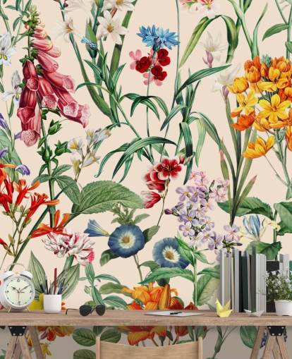 ziemlich bunte Wiesenblumen Tapete