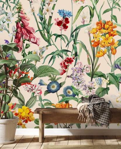 ziemlich bunte Wiesenblumen Tapete