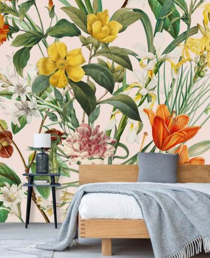 tropical floral wallpaper