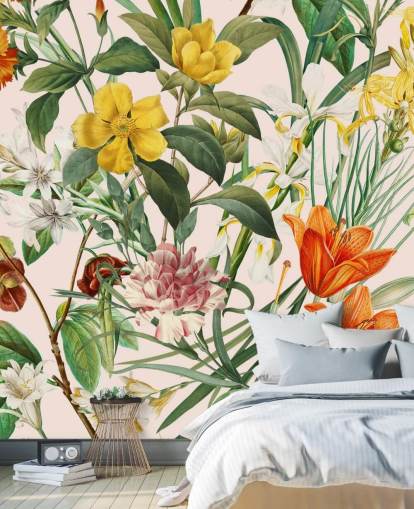 tropical floral wallpaper