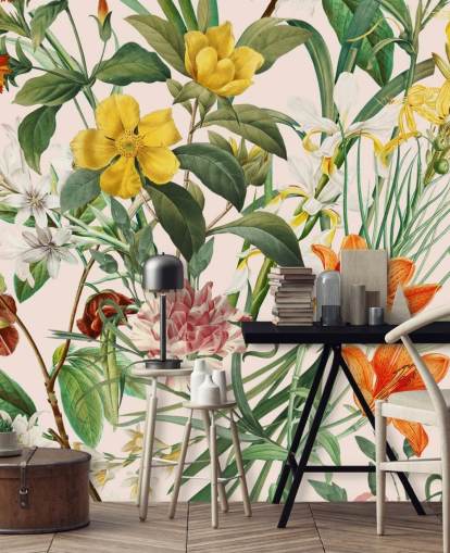 tropical floral wallpaper