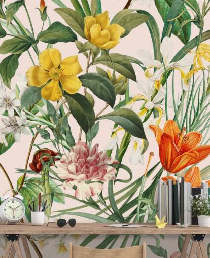 tropical floral wallpaper