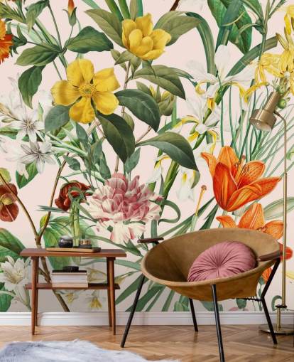tropical floral wallpaper