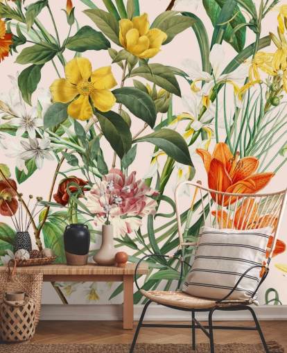tropical floral wallpaper