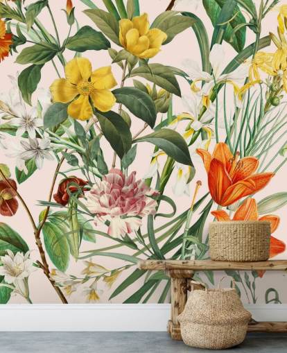tropisk floral tapet
