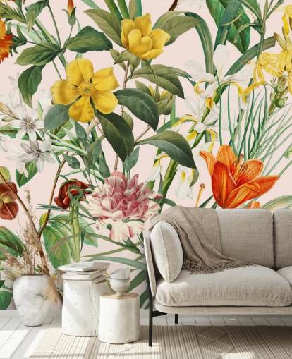 tropical floral wallpaper