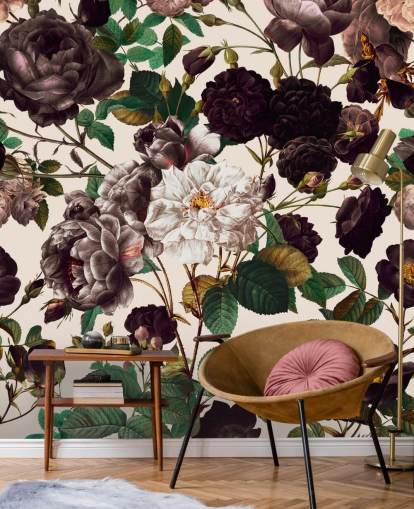 fleurs violet foncé fond d'écran