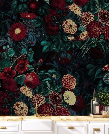 maroon flower wallpaper