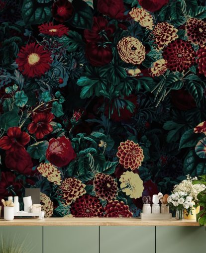 maroon flower wallpaper