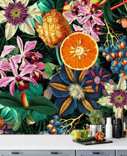 frukt og blomster tapet frukt og blomster tapet