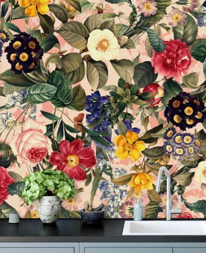 joli papier peint de fleurs