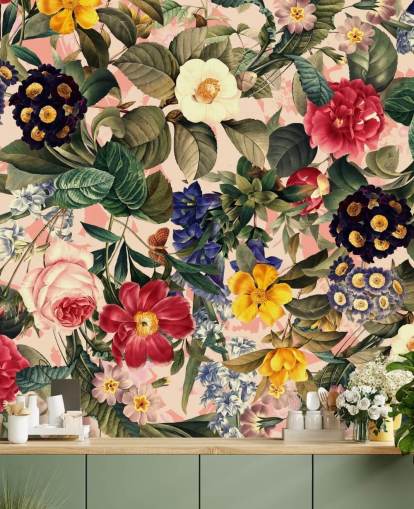 joli papier peint de fleurs