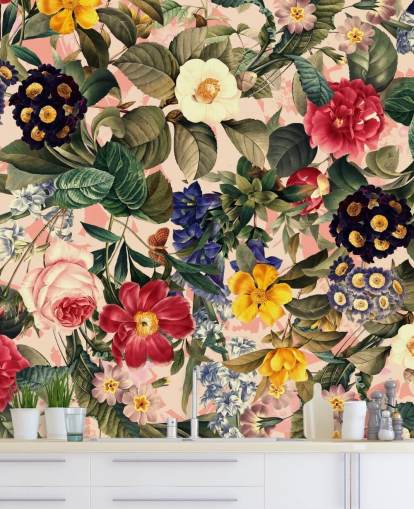 joli papier peint de fleurs