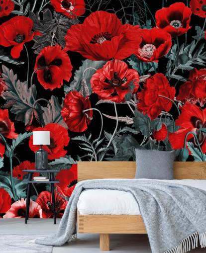dark red poppies wallpaper dark red poppies wallpaper