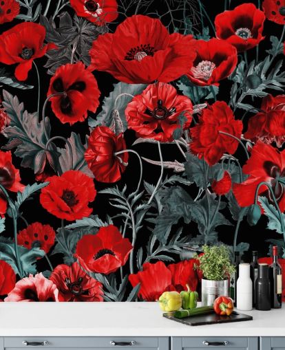 dark red poppies wallpaper dark red poppies wallpaper