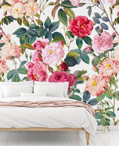 rozen en bladeren behang rozen en bladeren behang