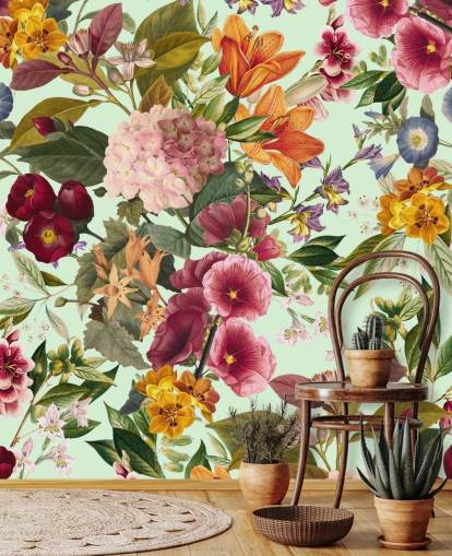 vilda blommor tapeter